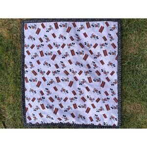 Mickey Mouse Doll Blanket with Red Minky Back 21 1/2 “ x 20”